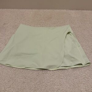 Lululemon Athletica Green Asymmetrical Wrap Mini Skirt